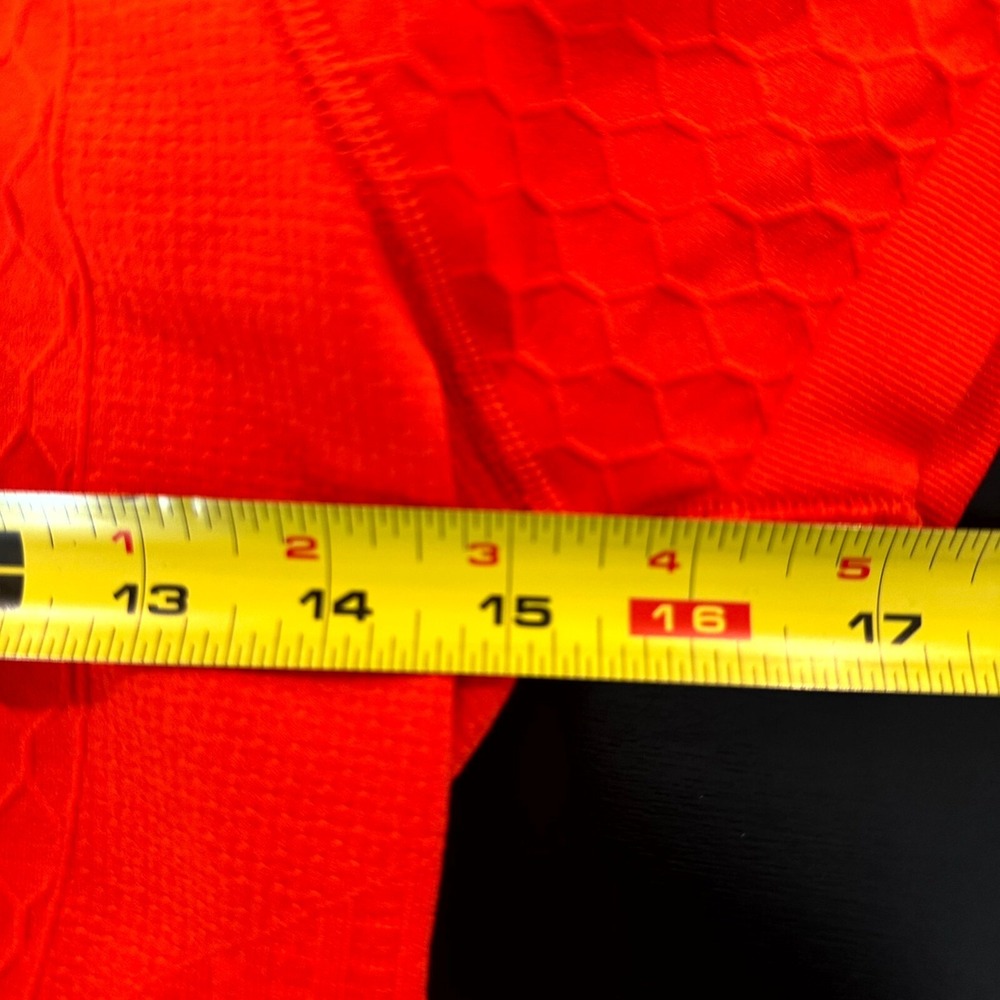 Athleta T-Shirt Mens Medium Orange Patterned Short Sleeve Crew Neck Pullover - Picture 7 of 9